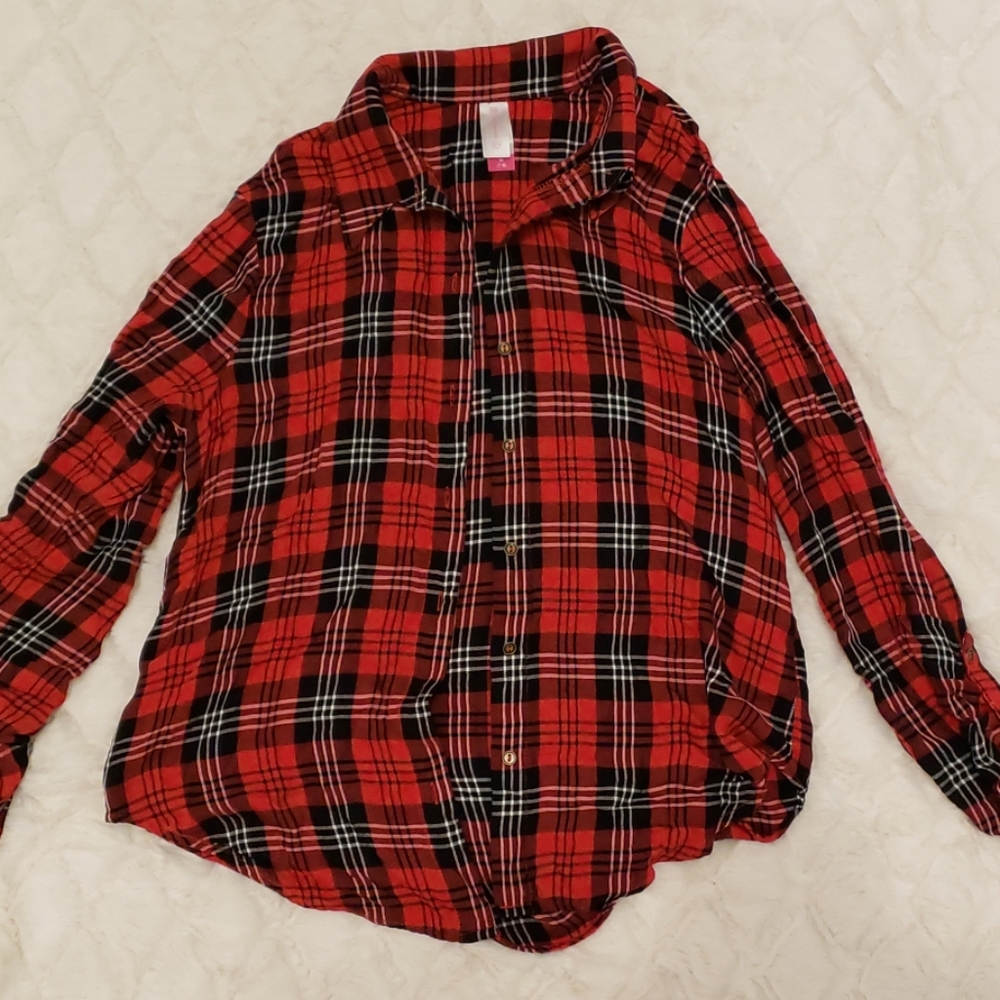Red plaid button up!